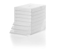 Durable 1712000400 Cajonera Idealbox, 7 compartimentos, transparente, sin el panel frontal