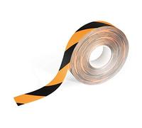 Durable 1726130 Cinta para marcación de suelo DURALINE, 50 mm x 0,7 mm x 30 m (ancho x alto x largo),bicolor de aviso y precaución amarillo/negro