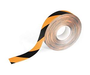 Durable 1726130 Cinta para marcación de suelo DURALINE, 50 mm x 0,7 mm x 30 m (ancho x alto x largo),bicolor de aviso y precaución amarillo/negro