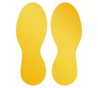 Durable 172704 Forma para marcaje de suelo Huella (huellas de pie autoadhesivas, 5 pares) RAL 1003 amarillo de señal