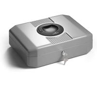 Durable 178257 caja Euroboxx con 2 llaves, incluye tablero de conteo y compartimentos para billetes, gris plateado