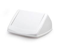 Durable 1801574011 Tapa Durabin Flip Lid Square para 40 litros, blanco
