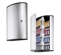 Durable 195510 Armario de llave KEY BOX 72 con cerradura cilíndrica, para 72 llaves, plata