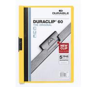 Durable 220904 Duraclip Original 60 (para 1-60 hojas de A4), 25 piezas, amarillo