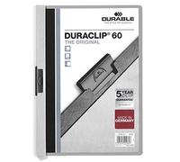 Durable 220910 Duraclip Original 60 (para 1-60 hojas de A4), 25 piezas, gris