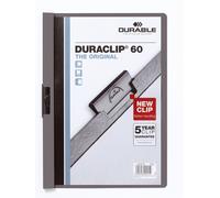 Durable 220910 Duraclip Original 60 (para 1-60 hojas de A4), 25 piezas, gris gri