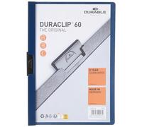Durable 220928 Archivo clip-on Duraclip Original 60, hoja dura, hasta 60 hojas A4, azul noche, paquete de 25