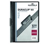 DURABLE Clip Duraclip 223801 Original 60, lámina dura, hasta 60 hojas A4 – 5 unidades negras