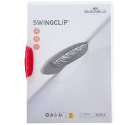 Durable 226035 Carpeta con clip Swingclip, 25 piezas, rojo púrpura