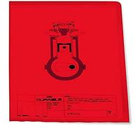 Durable 233703 Funda transparente, DIN A4 vertical, polipropileno 120 µ, caja de 100 piezas, rojo