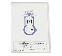 Durable 233919 Funda transparente, retrato DIN A4, película rígida 150 µ, transp