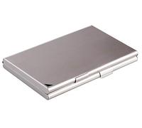 Durable 243323 Dispensador de tarjetas de visita (Caja de tarjetas de visita Duo, con separador) 1 pieza, plata