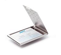 Durable 244023 Dispensador de tarjetas de visita Caja de tarjetas de visita Cromada, 1 pieza, plata
