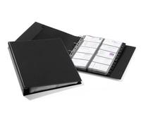 Durable 244401 Carpeta de anillas para tarjetas de visita Visifix A4 Economy, para 400 tarjetas de visita, incluye registro A-Z, negro