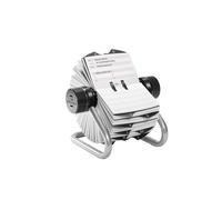 Durable 248223 Índice rotativo Telindex, con 500 tarjetas para entradas de teléfono y direcciones, índice A-Z, plata