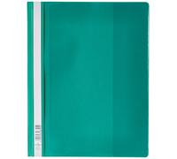 Durable 257905 Carpeta de fástener con cubierta transparente y tapa posterior de color Duraplus para A4, verde, paquete de 25