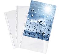 Durable 267619 Fundas multitaladro PREMIUM A4 crystal clear pp bolsa de 100 (DIN