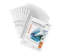 Durable 267819 fundas para folletos (DIN A4 Premium, 0.08mm) 10 piezas, cristalino