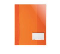 Durable 269009 Carpeta de exhibición para A4,ancha, naranja, paquete de 25 | Carpeta con funda transparente, ventana de rotulación, bolsillo interior, adecuada para fundas de folletos