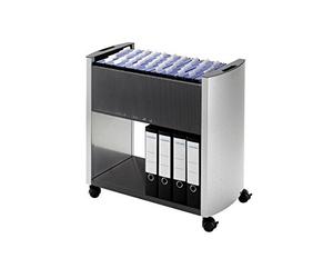 Durable 3076121 Design Line carro de archivo colgante 80 A4, antracita y plata metálica