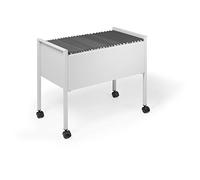 Durable 309510 Carrito para carpetas colgantes ECONOMY 80 A4, gris, de acero resistente a los arañazos, 655 x 592 x 368 mm