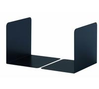 Durable 324301 Apoya-libros Metal S, set de 2, negro