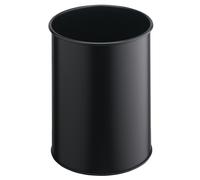 Durable 330101 cubo de basura alrededor poliéster, acero negro