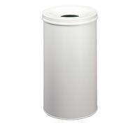 Durable 330710 Papelera metálica con cenicero redonda de 60 litros, gris