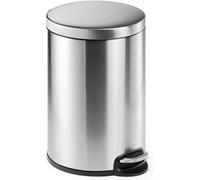 Durable 340223 cubo de pedal de acero inoxidable redondo 20, con dispo
