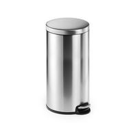 DURABLE 340323 - Papelera de pedal de acero inoxidable redonda 30
