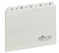 Durable 366002 Registro de guía A - Z, A6 paisaje, 1 pieza, blanco Blanco DIN A6