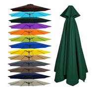 Durable 4.0m Cantilever Umbrella Canopy - 8-Arm Design for Outdoor Shade Perfect for Garden Patio & Deck - Weather-Resistant Replacement Cover