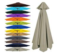 Durable 4.0m Cantilever Umbrella Canopy - 8-Arm Design for Outdoor Shade Perfect for Garden Patio & Deck - Weather-Resistant Replacement Cover