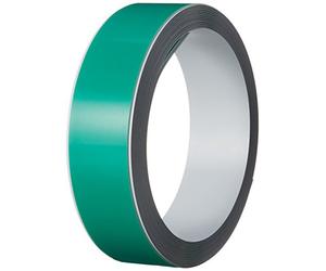 Durable 471502 Cinta magnética (autoadhesiva, 3,5 cm x 500 cm), cinta blanca con lámina protectora verde