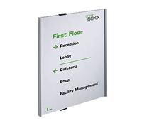 Durable 480823 Identificador de la puerta A3 (INFO SIGN, 297 x 420 mm) plata metálica