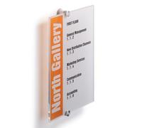 Durable 482519 Identificador para puertas CRYSTAL SIGN A4 vertical, 210 x 297 mm (A4), con inserto de lámina imprimible, transparente