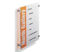 Durable 482619 Identificador para puertas CRYSTAL SIGN® A3 vertical, con inserto de lámina imprimible, transparente