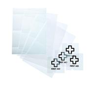 Durable 483019 Película grabable para ordenador Crystal Sign refill, 105 x 105 mm, para etiquetas de puerta Durable 4820, bolsa de 10 hojas, transparente