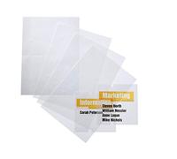 Durable 483119 película para escribir en ordenador Recambio de Crystal Sign, 148 x 105 mm, para etiquetas de puerta Durable 4821, bolsa de 10 hojas, transparente