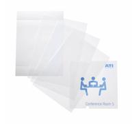 Durable 483419 Película para escribir en ordenador Recambio de Crystal Sign, 210 x 210 mm, para etiquetas de puerta Durable 4824, bolsa de 10 hojas, transparente