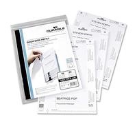 Durable 485002 Etiqueta de inserción para las etiquetas de la puerta Info Sign and Click Sign, 149 x 52.5 mm, bolsa de 10 piezas, blanca