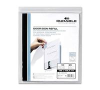 Durable 485102 Etiqueta de inserción para las etiquetas de las puertas Info Sign and Click Sign, 149 x 105.5 mm, bolsa de 10 piezas, blanca
