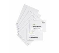 Durable 485502 Etiqueta de inserción para etiquetas de puerta Info Sign and Click Sign, 210 x 148.5 mm, bolsa de 10 piezas, blanca