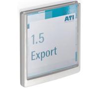 Durable 486202 Identificador para puertas CLICK SIGN 149x148.5 mm, para pegar o atornillar, blanco