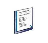 Durable 486207 Identificador para puertas CLICK SIGN 149x148.5 mm, para pegar o atornillar, azul oscuro