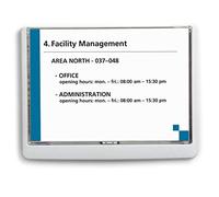 Durable 486602 Identificador para puertas CLICK SIGN A5 horizontal 210 x 148,5 mm, para pegar o atornillar, blanco