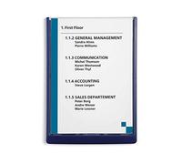 Durable 486707 Identificador para puertas CLICK SIGN A4 vertical, 210 x 297 mm, para pegar o atornillar, azul oscuro