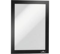 Durable 487101 Marco informativo Duraframe (A5, autoadhesivo con cierre magnético) 2 unidades, negro