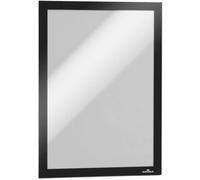 Durable 487201 Marco informativo Duraframe (A4, autoadhesivo con cierre magnético) 2 unidades, negro