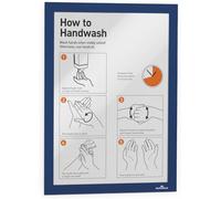 Durable 487207 Marco informativo Duraframe (A4, autoadhesivo con cierre magnético) 2 unidades, azul oscuro